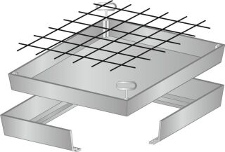 Gorter Schachtabdeckung BVA aus Aluminium, vertieft, herausnehmbar