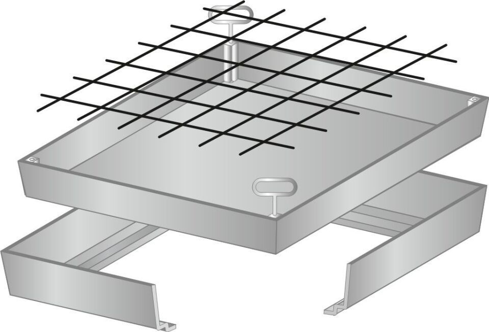 Gorter Schachtabdeckung BVA aus Aluminium, vertieft, herausnehmbar