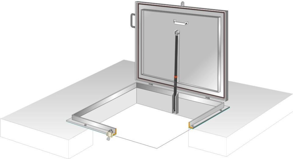 Gorter Bodenluke / Bodenklappe OP, Aufbau