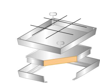 Gorter Schachtabdeckung BV-THERMO aus Stahl, vertieft, herausnehmbar