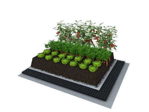 Aufbau Gartendach Urban Gardening