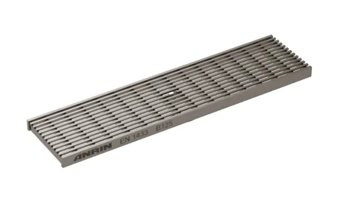 Längsprofilrost, Edelstahl Belastungsklassen: B125, D400, Länge: 50 cm, 100 cm, SW 5 mm