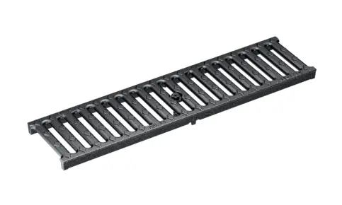 Stegrost SW 10, Gusseisen, KTL beschichtet Belastungsklasse: C250, Länge: 50 cm, SW 10 mm