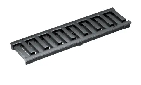 Stegrost, MASSIV 32, Gusseisen GJS, KTL- beschichtet Belastungsklasse: E600*, Länge: 50 cm, SW 11 mm Nur für KE-100 geeignet.