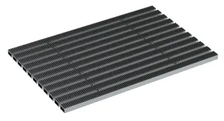 Aluminiumrost mit Nadelvlies