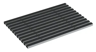 Aluminiumrost mit Gummistreifen