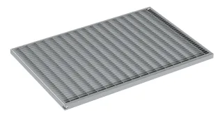 Gitterrost aus feuerverzinktem Stahl, MW = 9 x 30 mm