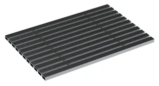 Aluminiumrost mit Bürstenstreifen
