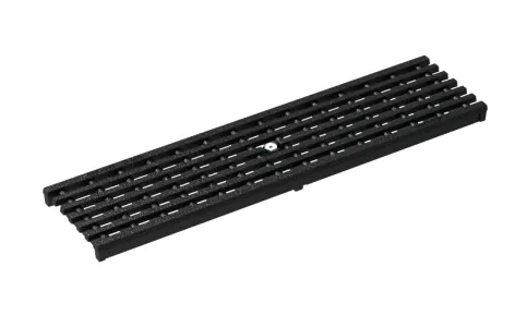 Längsstabrost, Gusseisen, KTL beschichtet Belastungsklasse: D400*, Länge: 50 cm, MW 25 x 10 mm