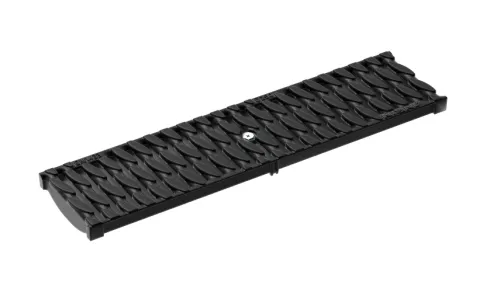 Stegrost, OvalGrip Design, Kunststoff, Schwarz Belastungsklasse: C250, Länge: 50 cm, SW 8 mm