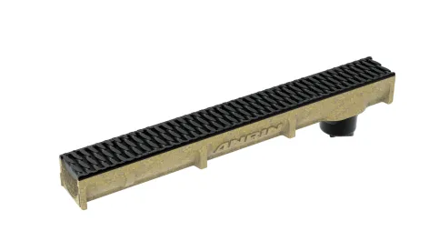 ANRIN SELF 100 Smart Rinne mit Kunststoffrost Kl. B125 und Venturi Stutzen