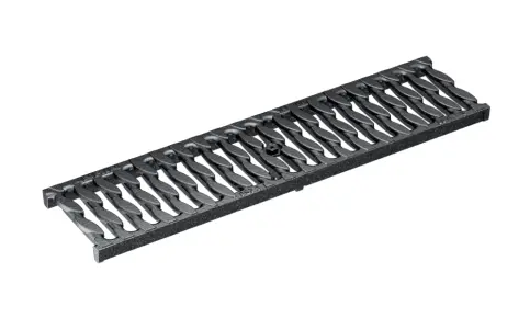Stegrost, OvalGrip Design, Gusseisen, KTL beschichtet Belastungsklassen: C250, E600*, Länge: 50 cm, SW 10 mm