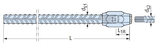Reduziermuffenstab HBS-05-RDZ - 20/16 -  22,5