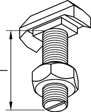 Halfenschraube HS 72/48 M30 x 150 FV