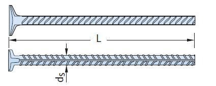 Stab mit einseitigem Ankerkopf HSC-H - 12