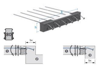 Balkonanschluss HIT-HP MVX 1210-OU 1m