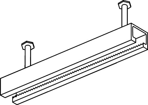 Halfenschiene HZA-PS 29/20 - FV - 200 - KF 2