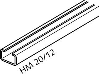 Montageschiene Leichte Tragsysteme HM 20/12 - A2 - 6000