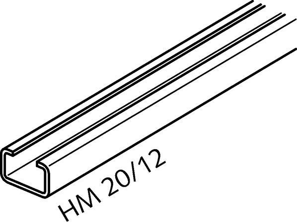 Montageschiene Leichte Tragsysteme HM 20/12 - A2 - 6000