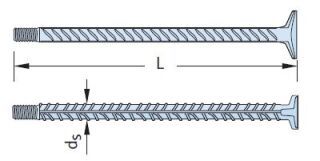 HALFEN HSC-A Anschlussstab, Bewehrung