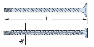 Anschlussstab, Kopf einseitig HSC-A - 12 / 395