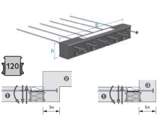 Balkonanschluss HIT-SP MVX 1210-OD 1m