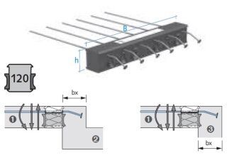 Balkonanschluss HIT-SP MVX 1209-OU 1m