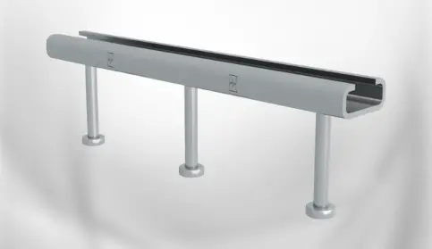 Die Ankerschiene MBA-CE wird als Befestigung für Montageteile im Ortbeton oder als Einbauteil im Fertigteil verwendet.