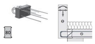 Anschluss von Attika-Elementen HIT-HP FT1-0202-hh-025 0,25m
