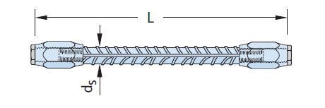 HALFEN Doppelmuffenstab HSC-SD