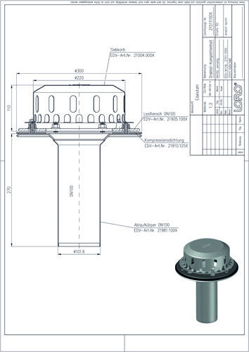 LORO-DRAINLET® DL Flachdachabläufe Serie 84
