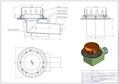 LORO-DRAINLET® DL Flachdachabläufe Serie 84