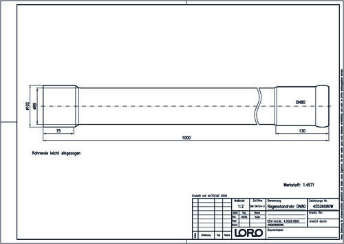 LORO-XCL Regenstandrohr