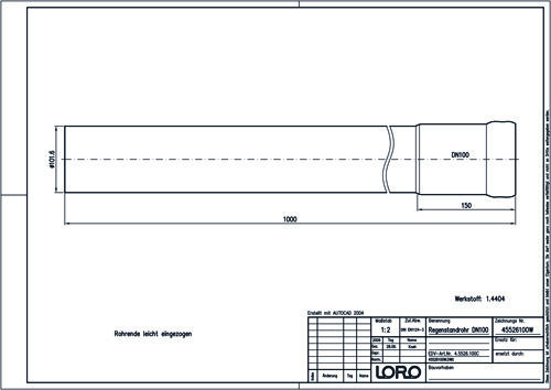 LORO-XCL Regenstandrohr