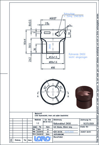 LORO-X Balkondirektablauf
