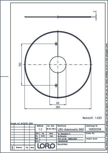 LORO-Abdeckrosette Balkone