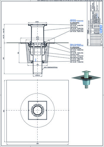 LORO-X Balkondirektablauf