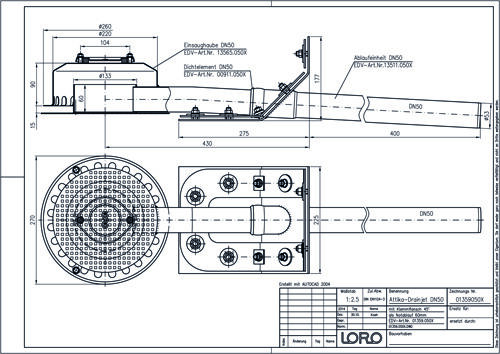 LORO-DRAINJET® Attikaablauf, Serie 62