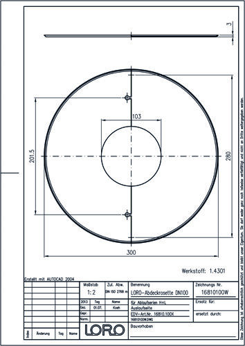 LORO-Abdeckrosette Balkone