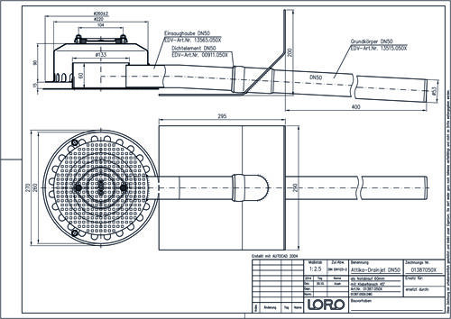 LORO-DRAINJET® Attikaablauf, Serie 62