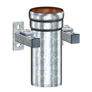LX-FALLROHRSTÜTZE M.BEFESTIGUNGSKONSOLE 240 MM,U.SCHALLENTKOPPLUNG DN 125