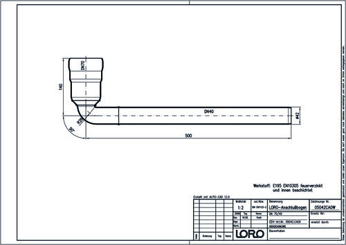 LORO-X ANSCHLUßBOG.DRAINJET DN 70/40