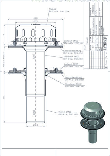 LORO-DRAINLET® DL Flachdachabläufe Serie 84