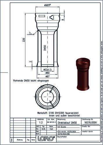 LORO-X Balkondirektablauf