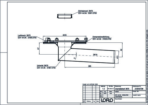 LORO-DRAINLET®-DL Unterteileinheit Serie 84