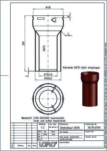 LORO-X Balkondirektablauf