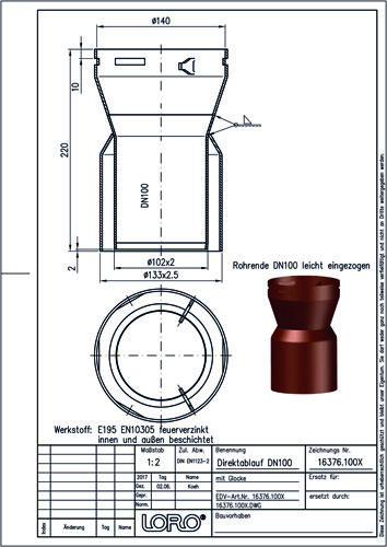 LORO-X Balkondirektablauf