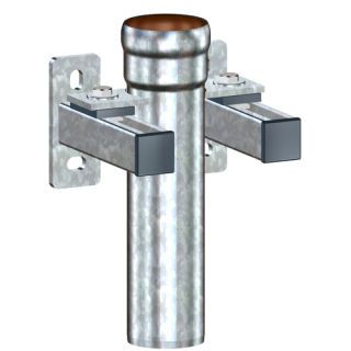 LX-FALLROHRSTÜTZE M.BEFESTIGUNGSKONSOLE 160 MM,U.SCHALLENTKOPPLUNG DN 80
