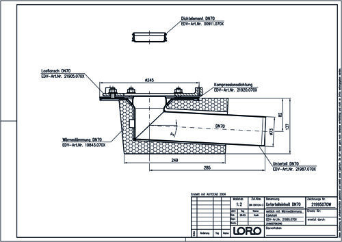 LORO-DRAINLET®-DL Unterteileinheit Serie 84