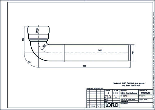 LORO-X ANSCHLUßBOG.DRAINJET DN 100/80